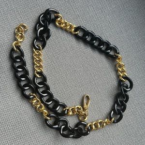 ✨ Luisa Spagnoli Black & Gold Chain Belt/Necklace | Made in Italy ✨